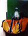 Oil Drizzler on Indian Robe - Oil 61 x 51cms - Private collection